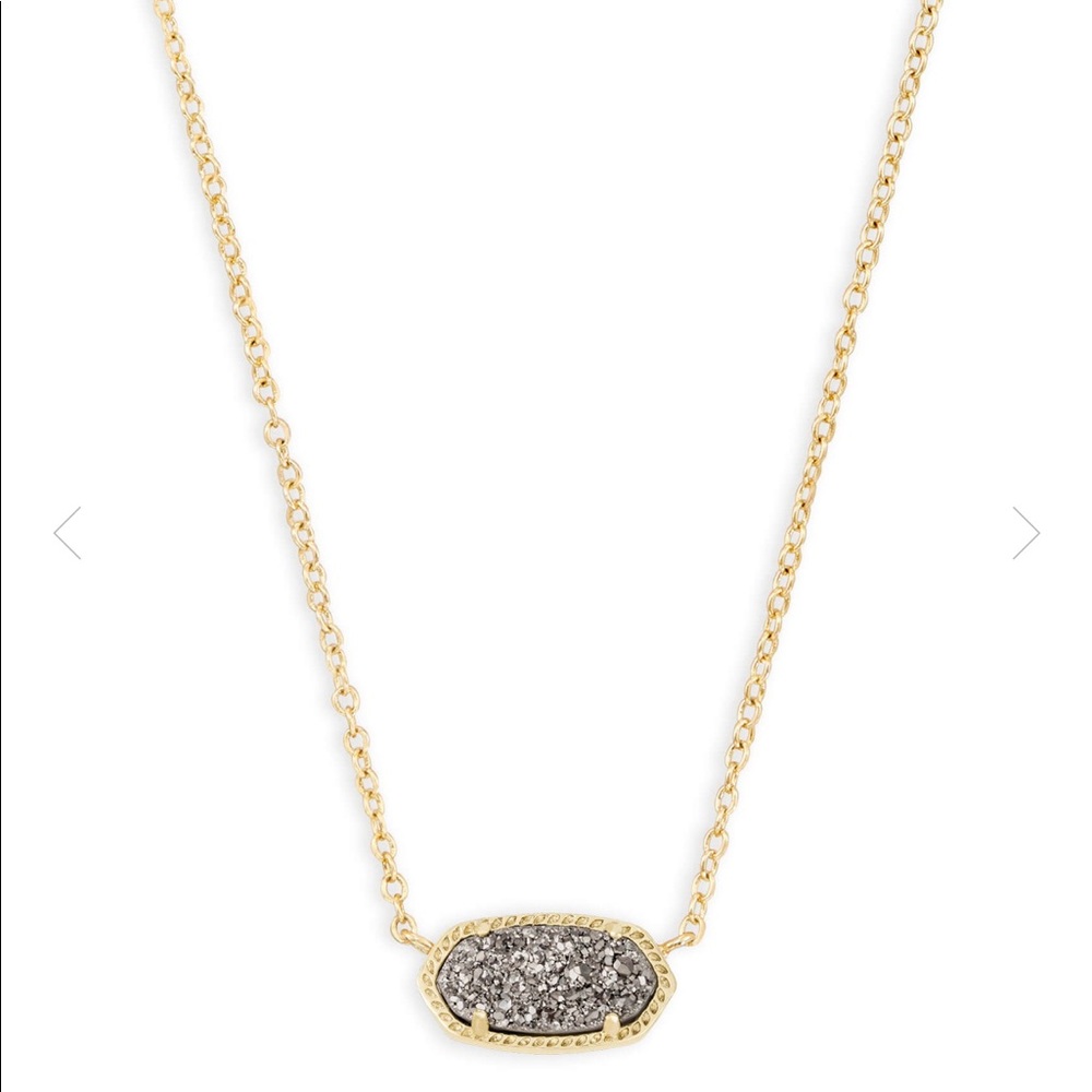 KENDRA SCOTT grey jewel necklace with gold chain